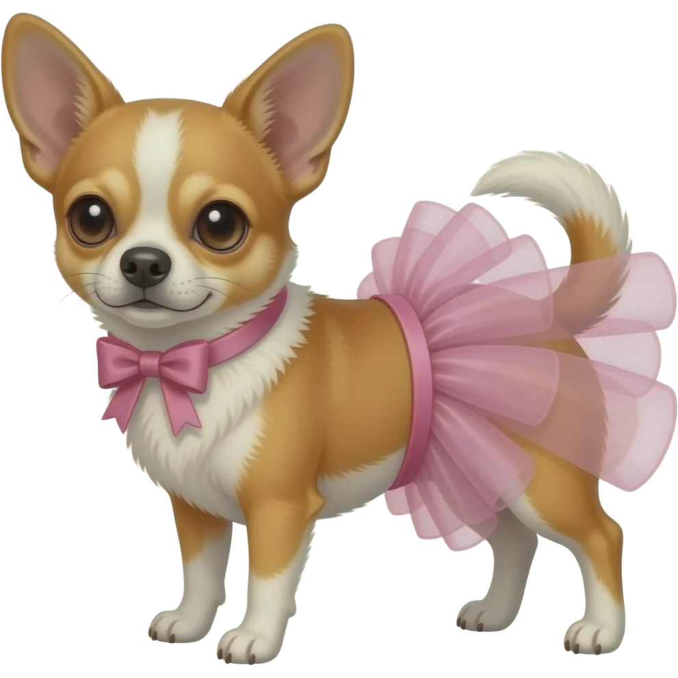 Chihuahua con tutu del año1700 emoji