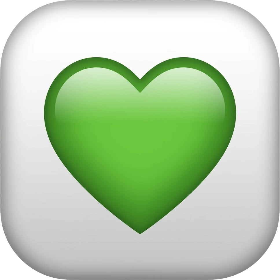 Corazón verde iphone emoji