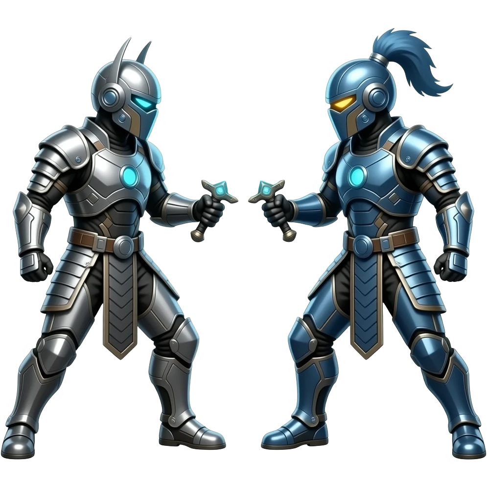 A blue future sword duel emoji