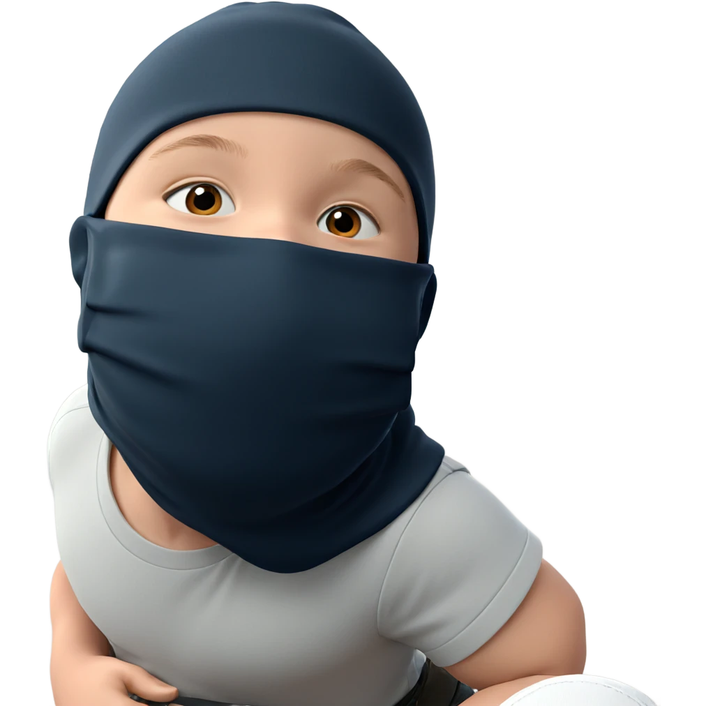 boy in hat with mask emoji