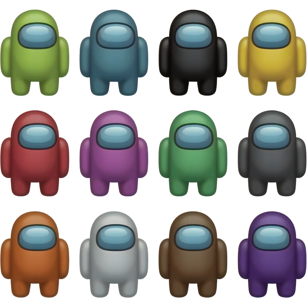 Among us Com o Impostor Sendo Obedecido Por Todos os 13 Jogadores no jogo emoji