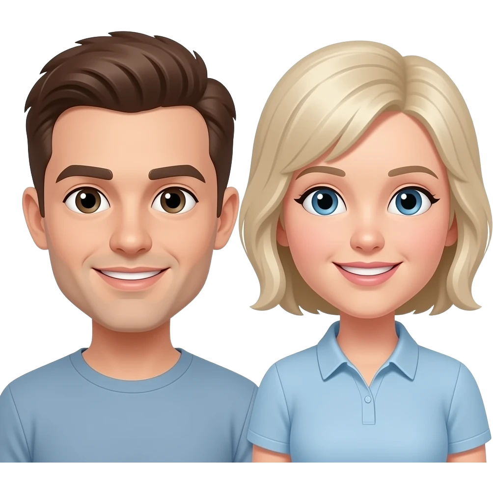 This emjoi with 2 white people emoji