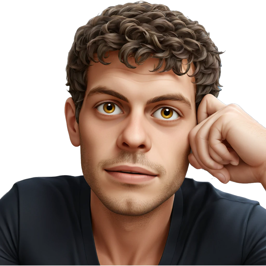 male portrait with stubble emoji