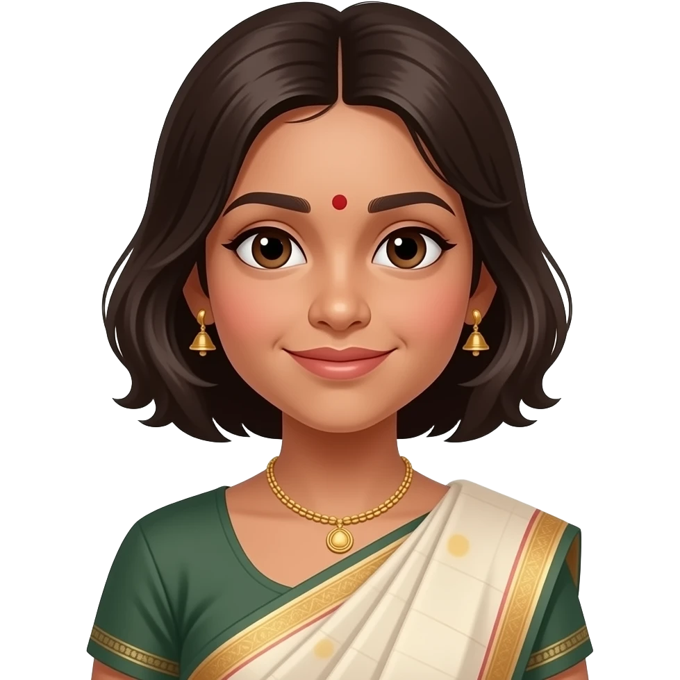 A girl wearing Dhoti emoji