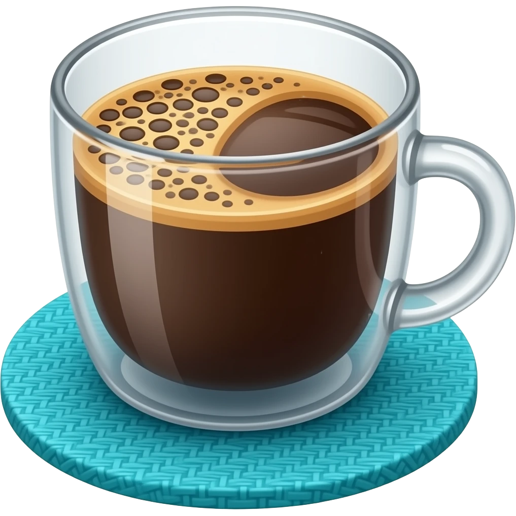 Стакан кофе с бирюзовым подстаканником дл emoji