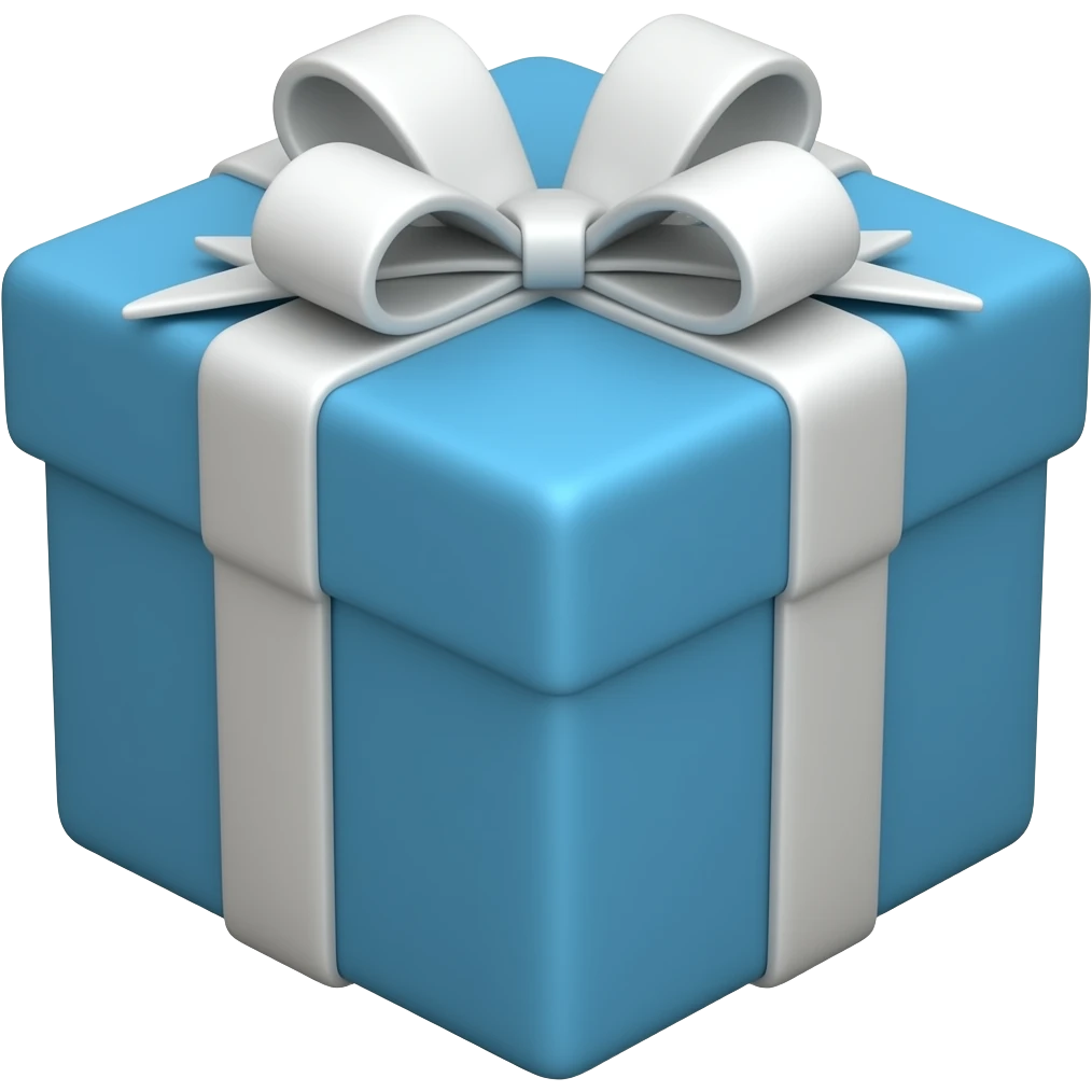 gift box  blue  color emoji