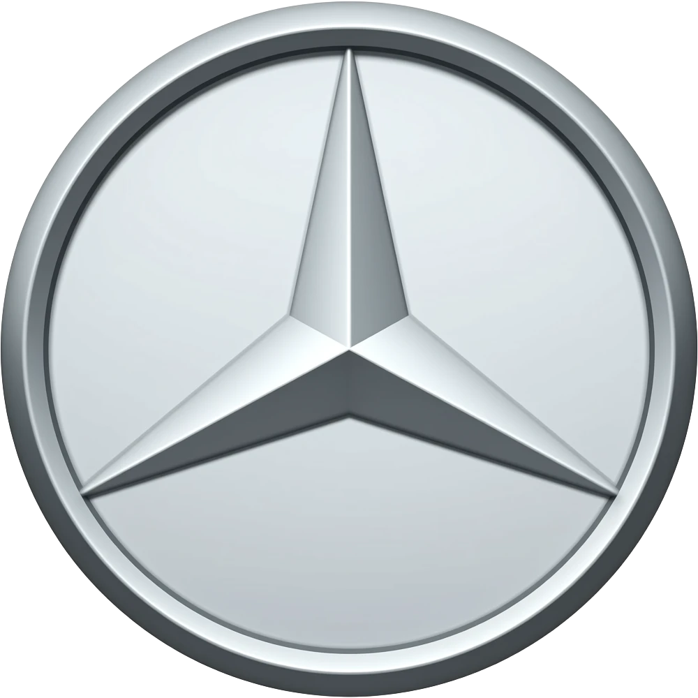 transform the mercedes brand to an emoji expressing good bye. Keep only the brand without adding any elements emoji