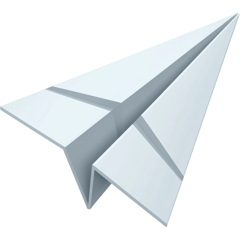A paper Airplane in pop art style emoji