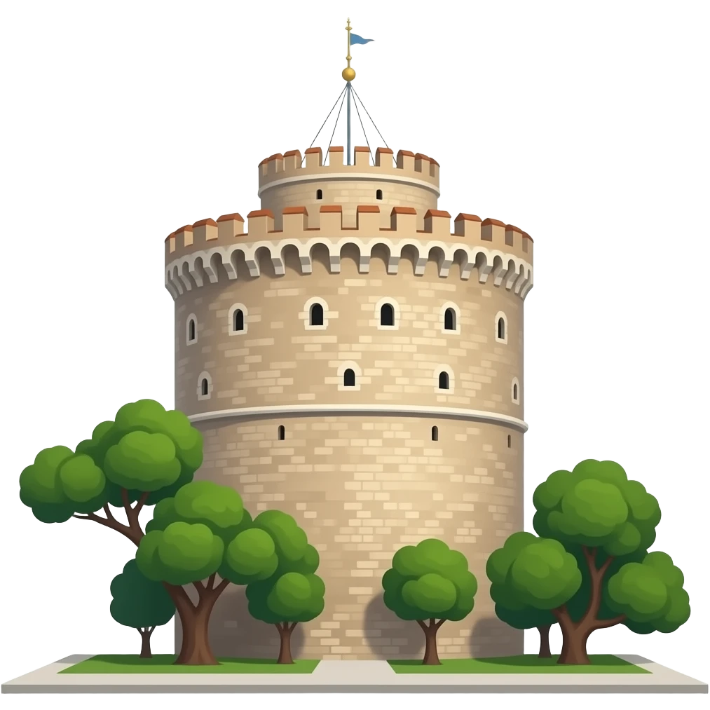 make emoji of white tower thessaloniki emoji