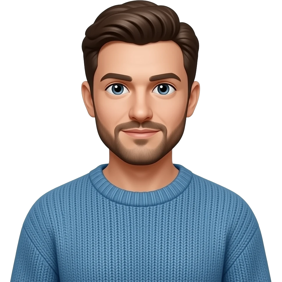 Oversized pullover guy emoji