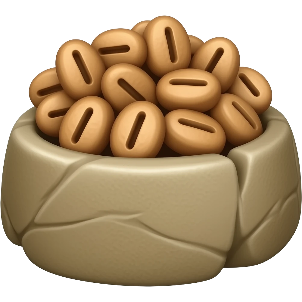 Stone Age Pet Food Bowl 3d emoji style emoji