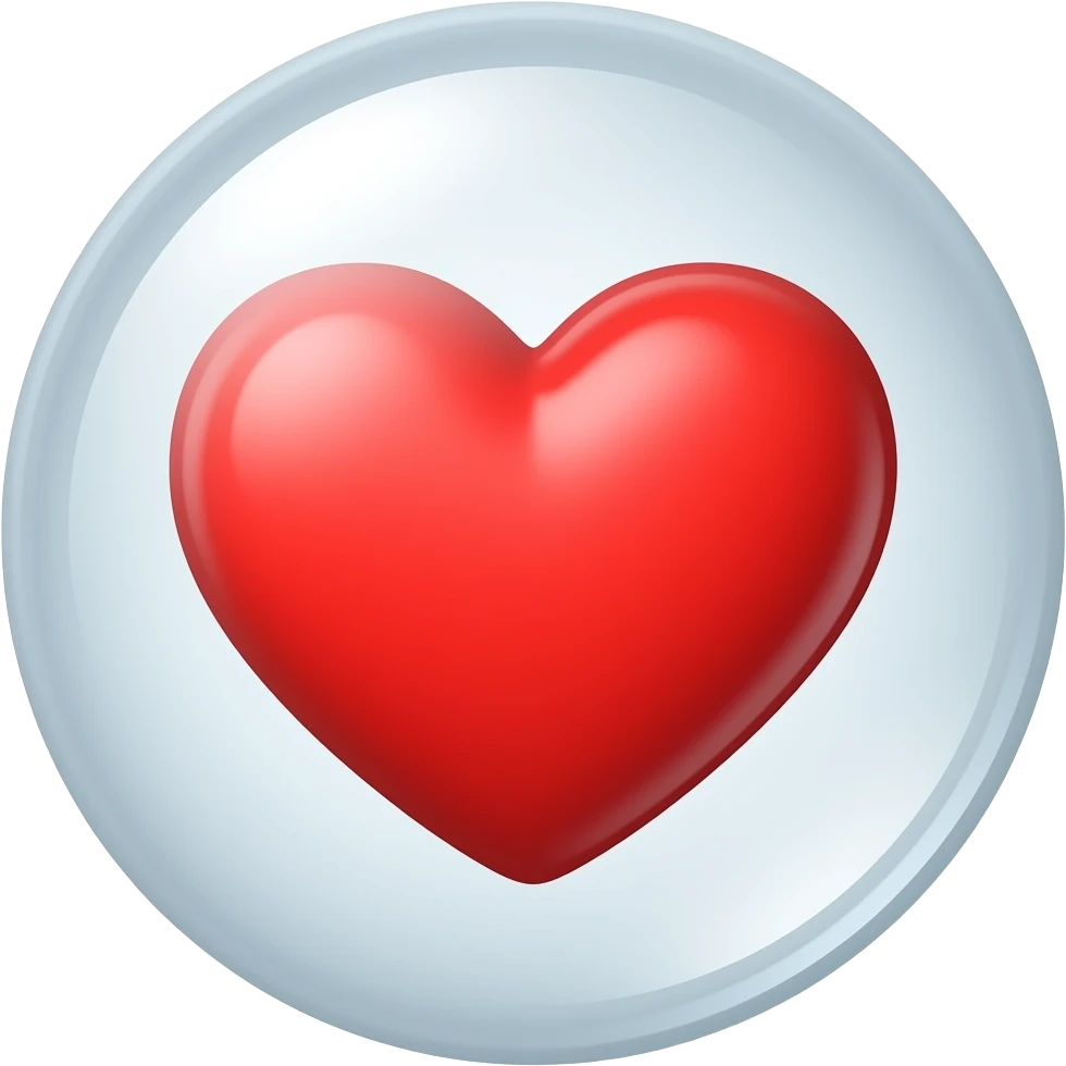 Buble red heart emoji