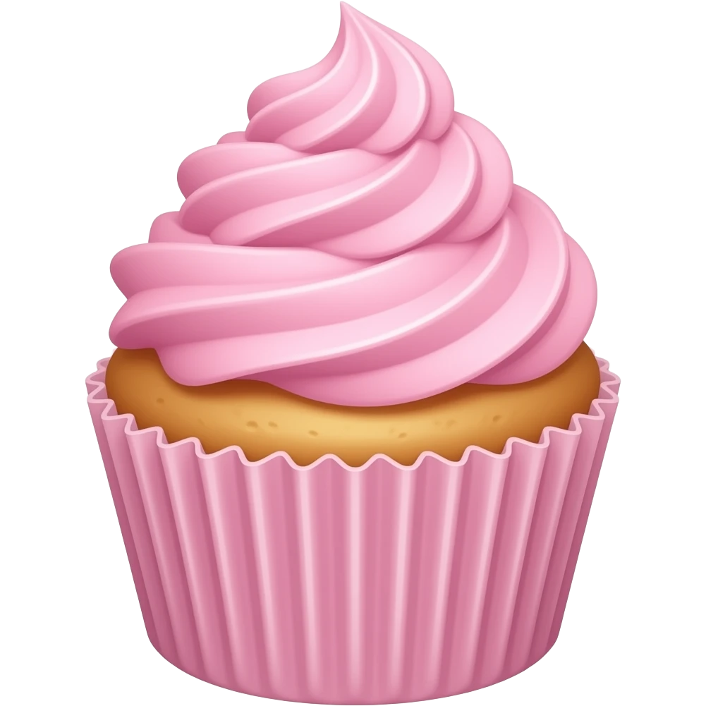 Cupcake with pink icing emoji