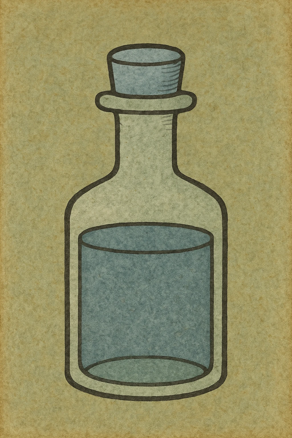 medieval medicine bottle, glass vial, historical style emoji