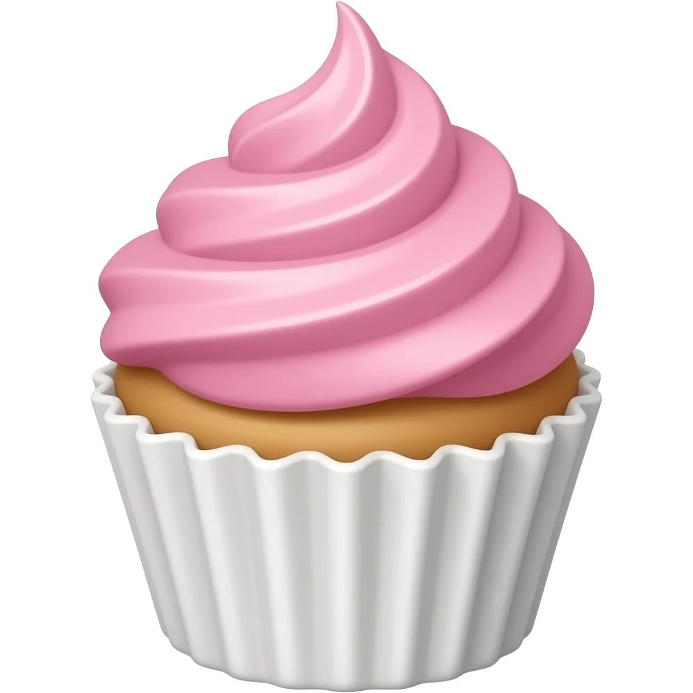 Cupcake with pink icing emoji
