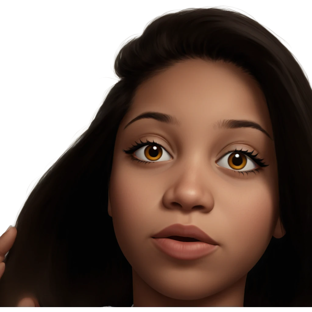 realistic portrait of girl emoji