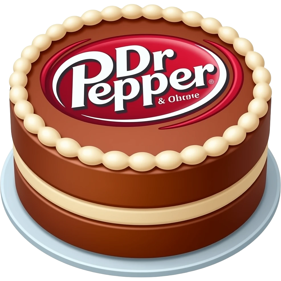 Dr. Pepper cake emoji