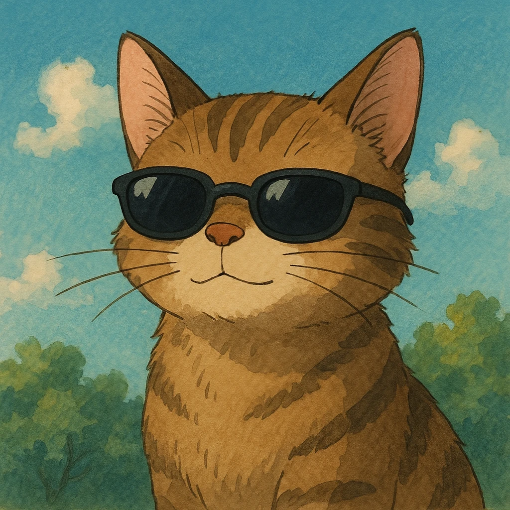 Cat wearing sunglasses emoji