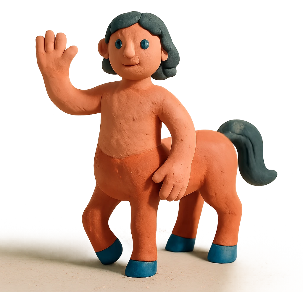 claymation style centaur emoji