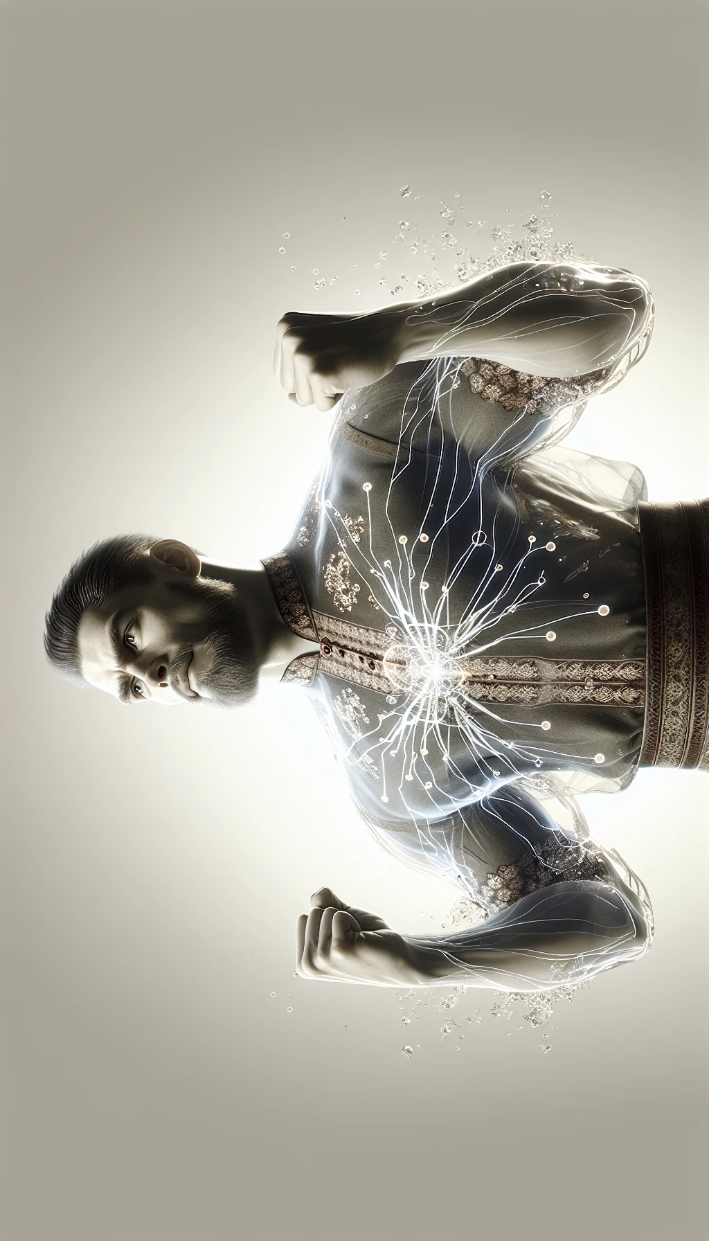 un uomo forte e in salute che esprime potere grazie al suo testosterone, con sfondo chiaro neutro, iperrealistico 4k emoji