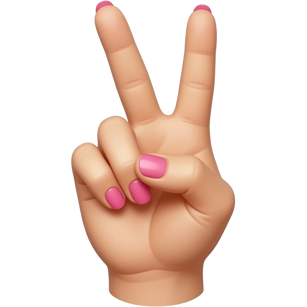 make a yolo hand with pink nails emoji