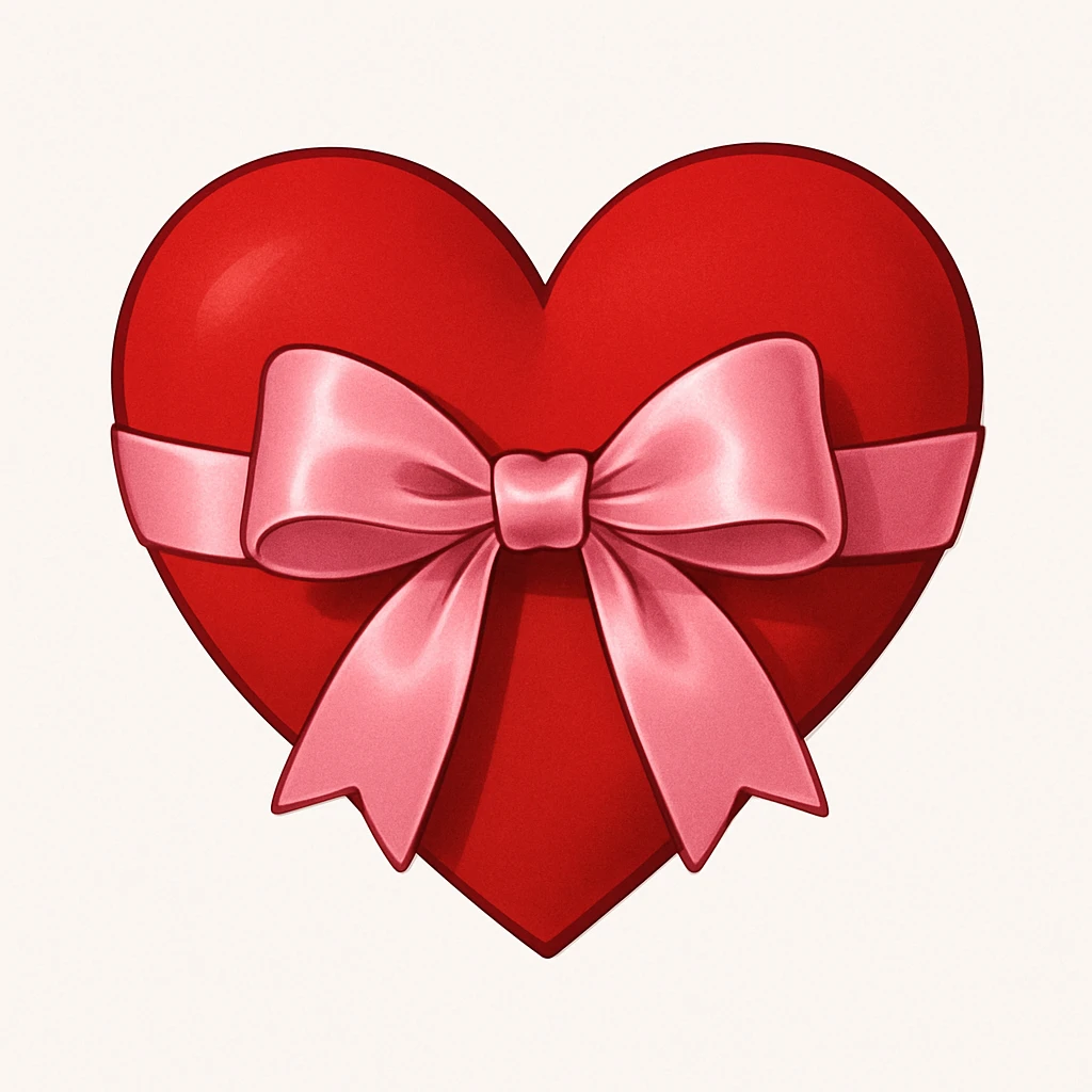 heart with a bow emoji