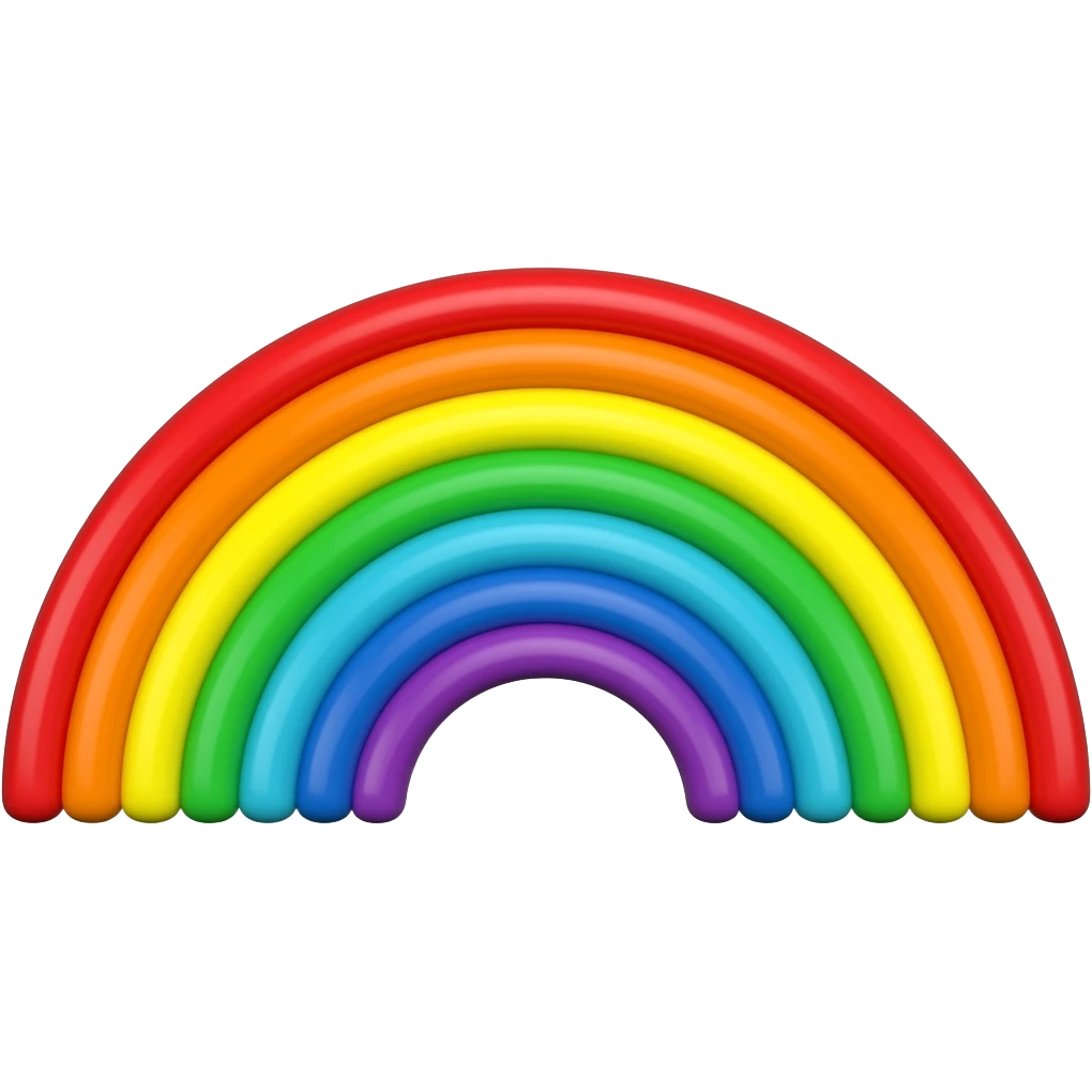 rainbow 3d icon emoji