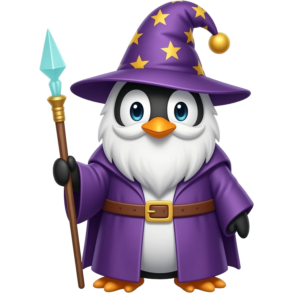 Penguin Wizard emoji