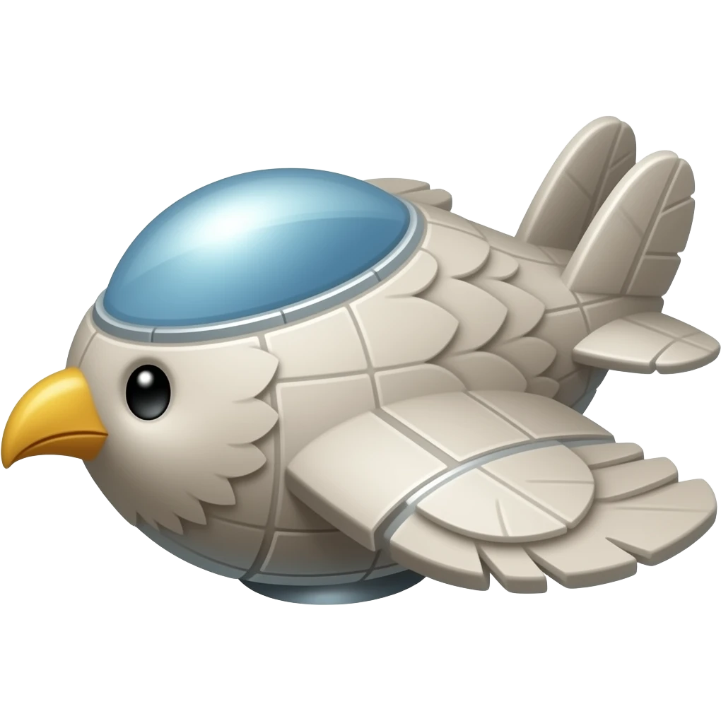 Bird themed spaceship emoji