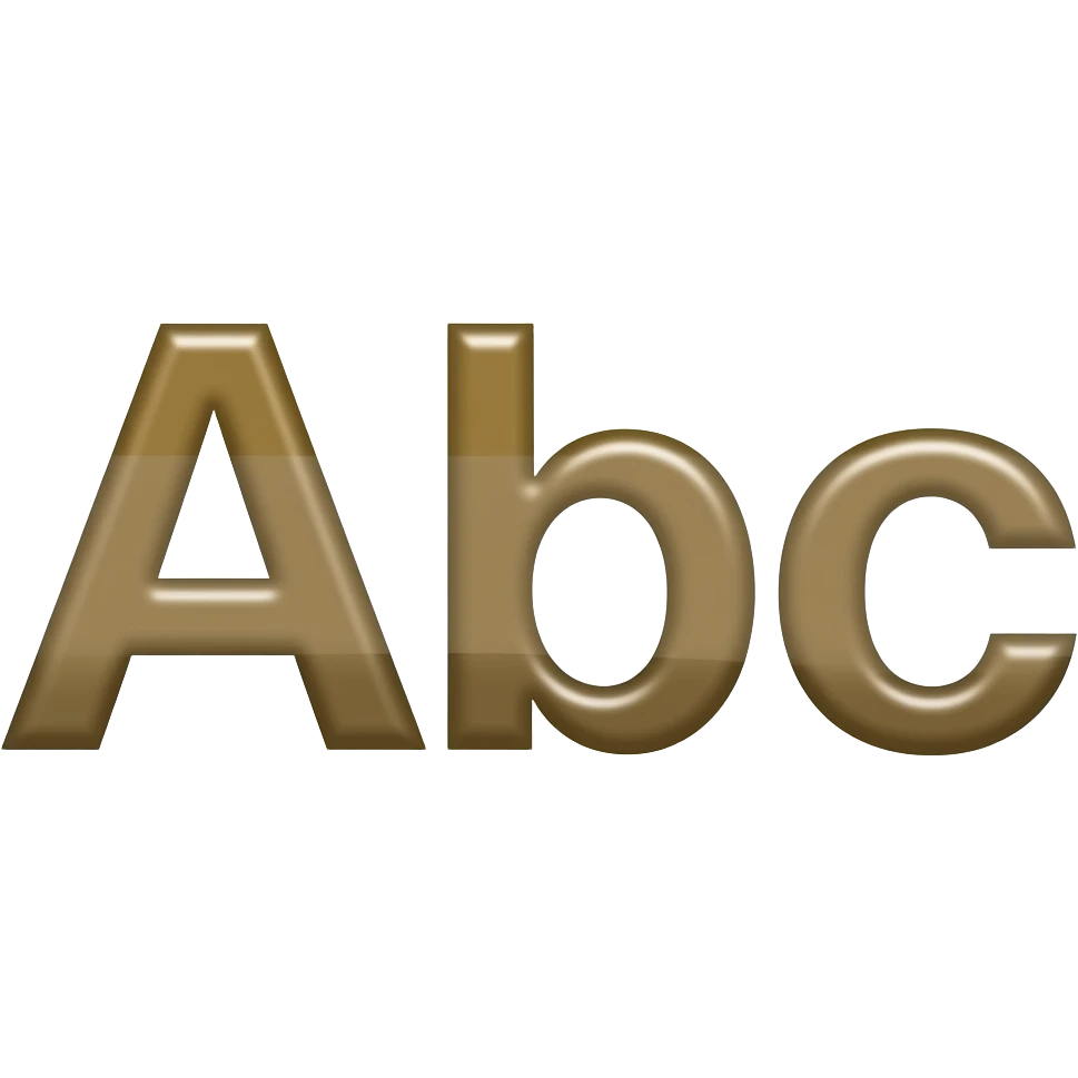 the letters Abc highlight with the text tool emoji