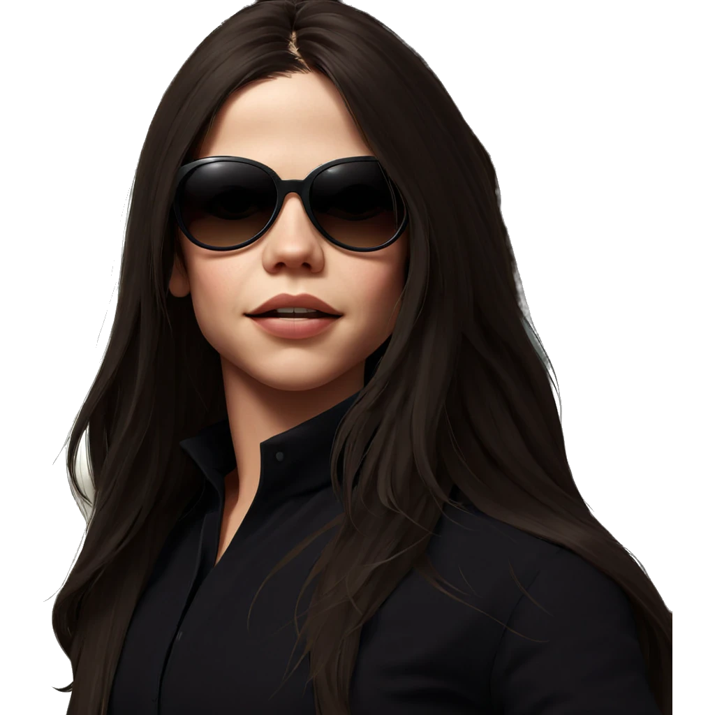 girl with sunglasses and long hair emoji