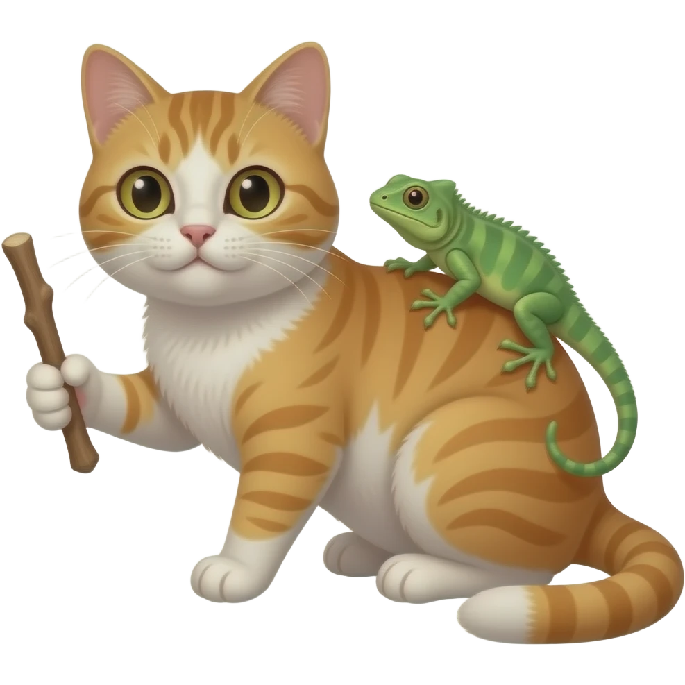 Bir kedi ve elinde asası sırtında ise lazerkeri olsun emoji