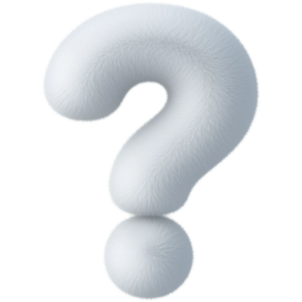 Fluffy question mark emoji