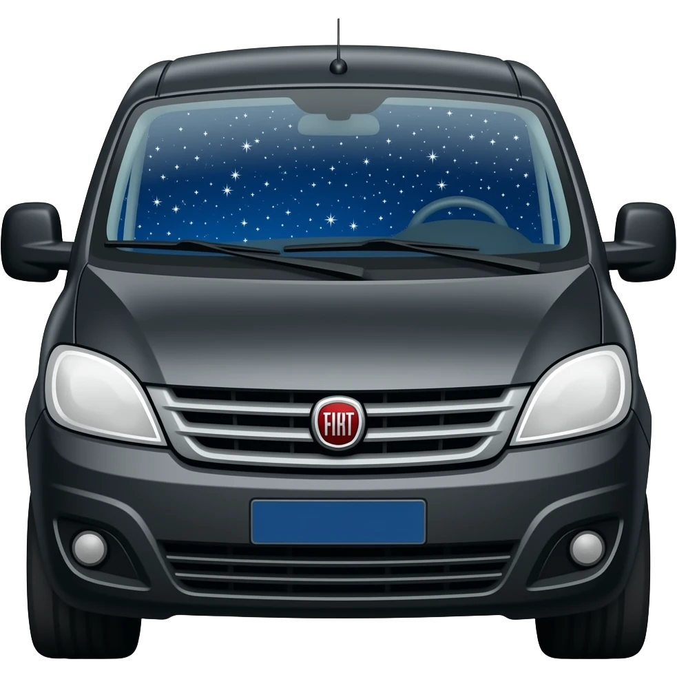 Viano noir avec ciel étoilé emoji