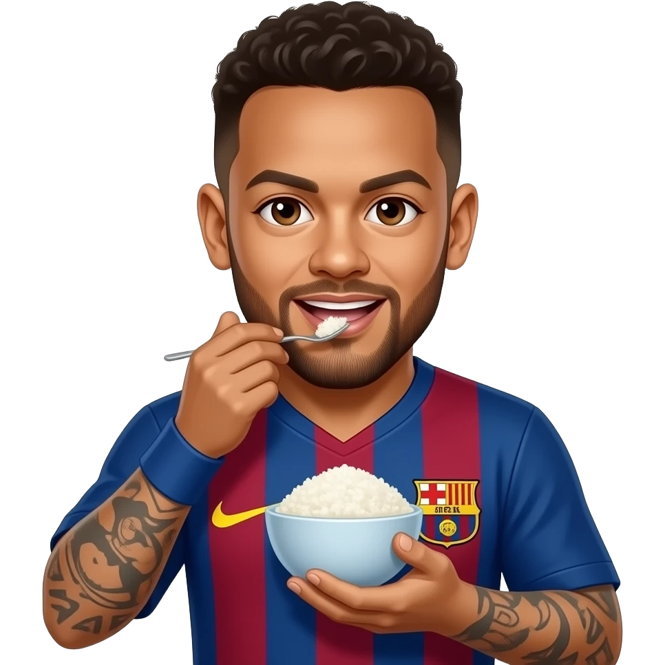 Fassa um emoji do neymar comendo Arros e sem censura emoji