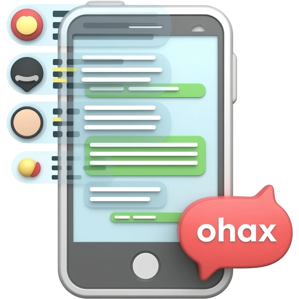 Monaña de mensajes en el celular emoji