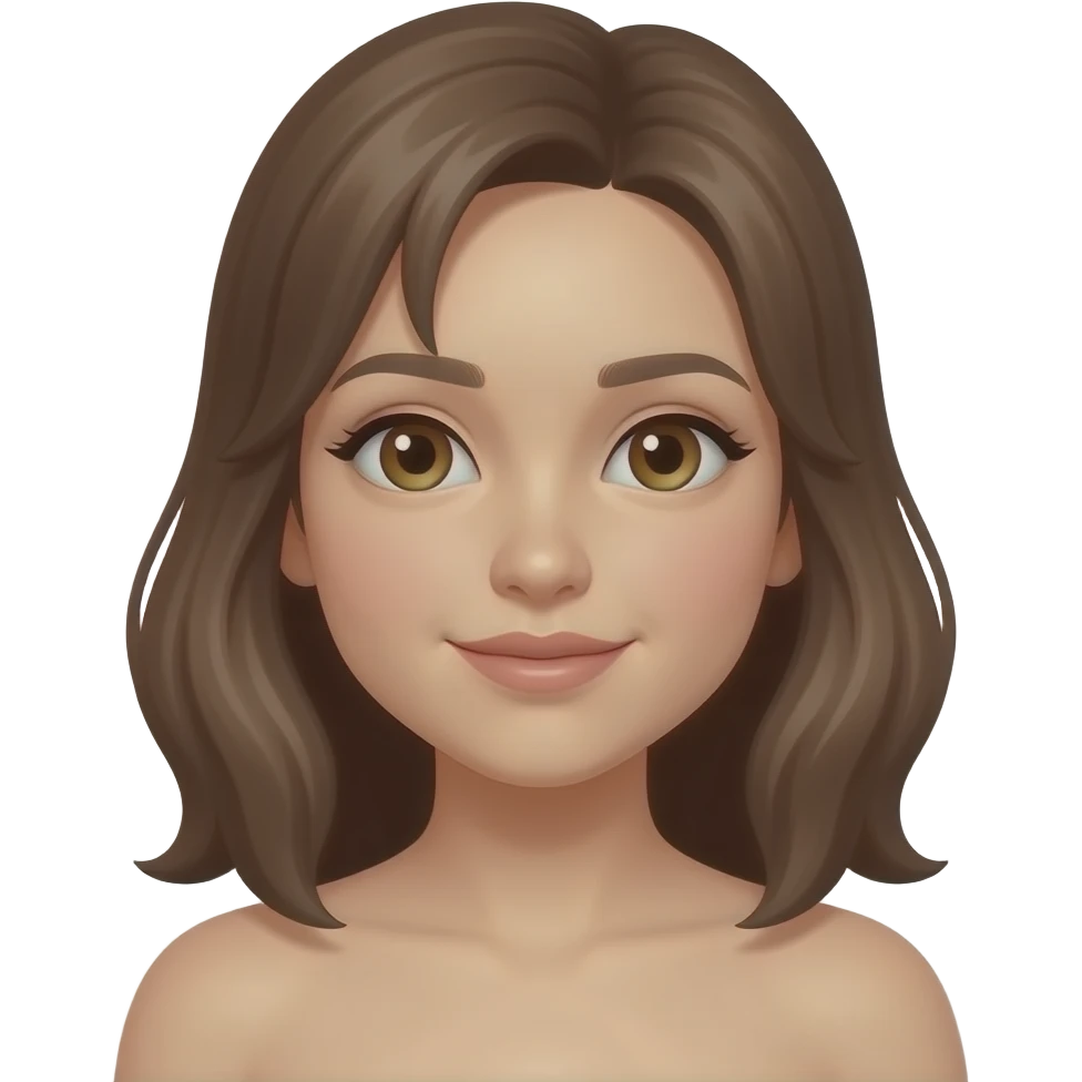 A completly naked girl emoji