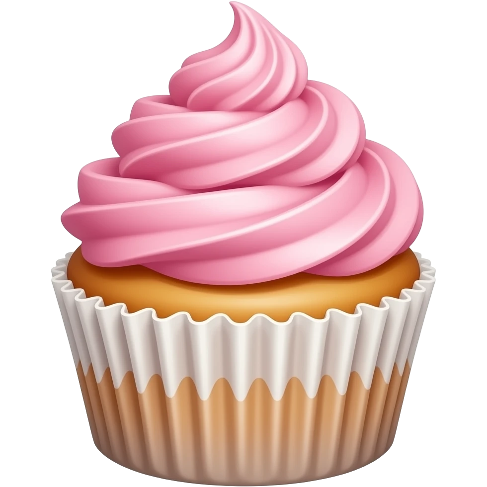 Cupcake with pink icing emoji