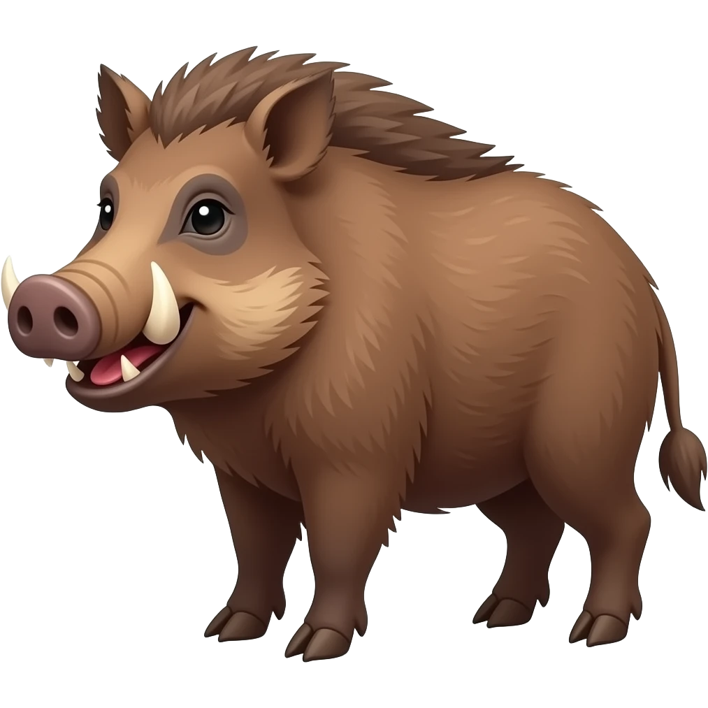 Happy wild boar emoji