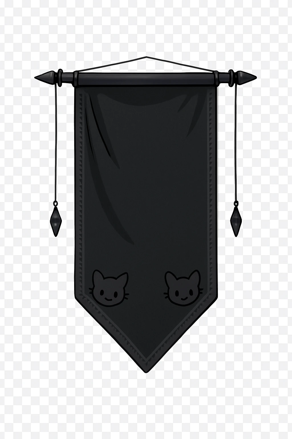 Remove the background from this goth banner, keep it cute, expressive, minimal. Render in a style inspired by imagen-4-fast-KaUtLiSA10F, focusing on a minimal and expressive goth aesthetic with a cute touch, no background. emoji