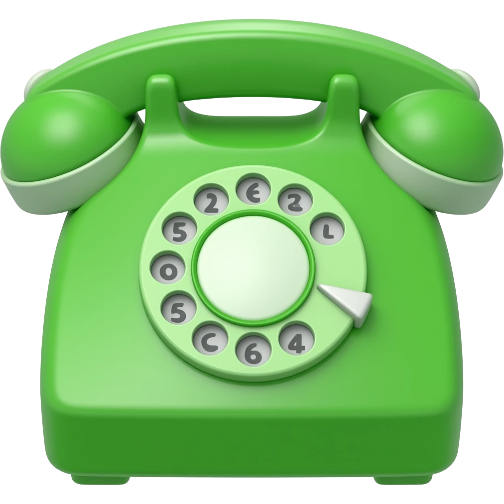 telefono de color verde} emoji