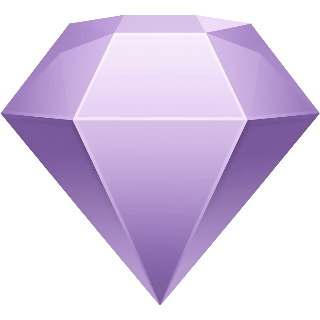 Pastel purple diamond emoji