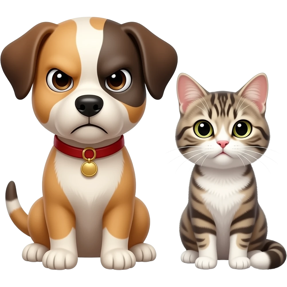 angry puppy cute cat emoji