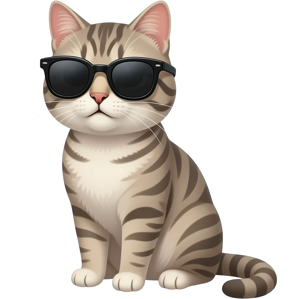 Cat wearing sunglasses emoji