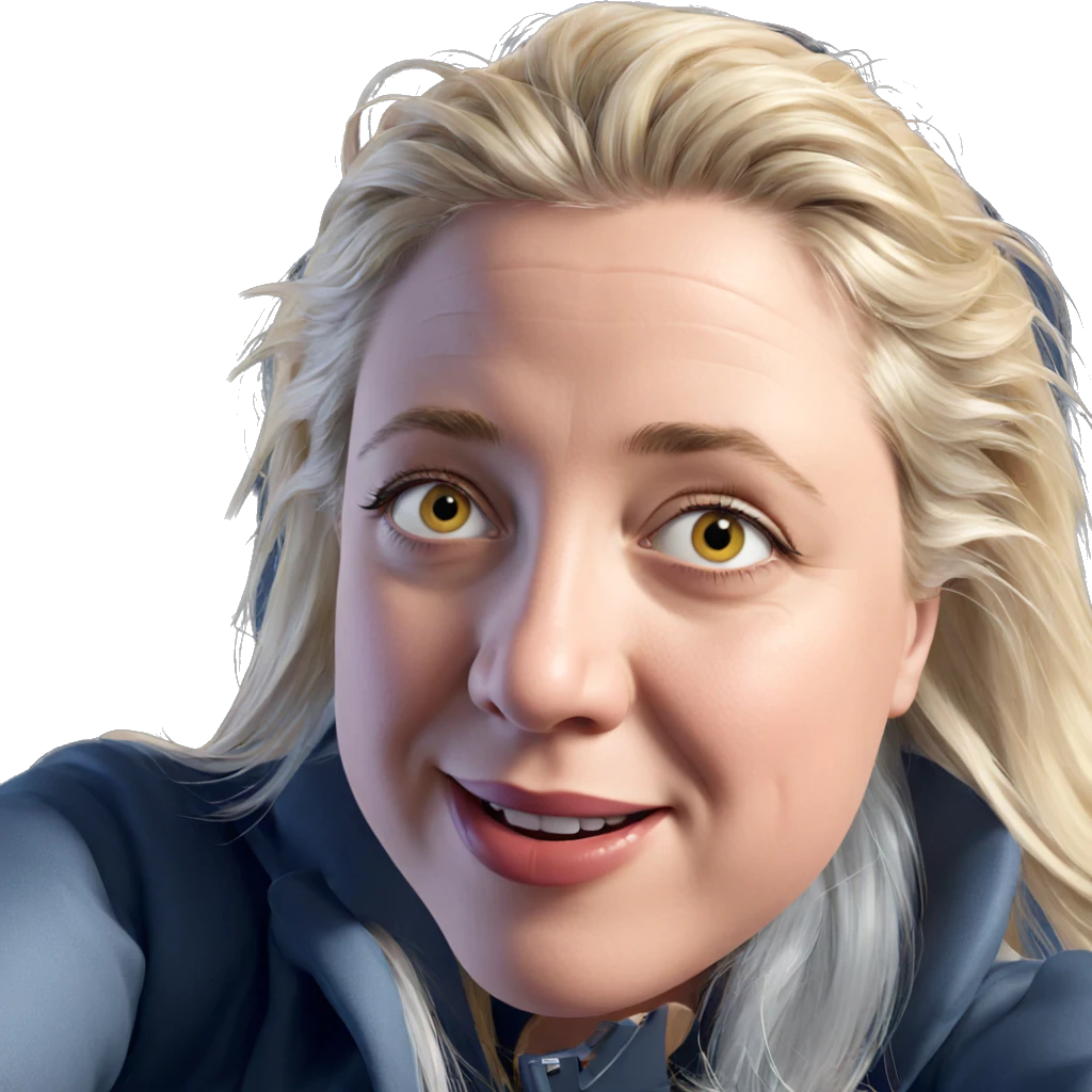 blonde girl portrait looking at viewer emoji