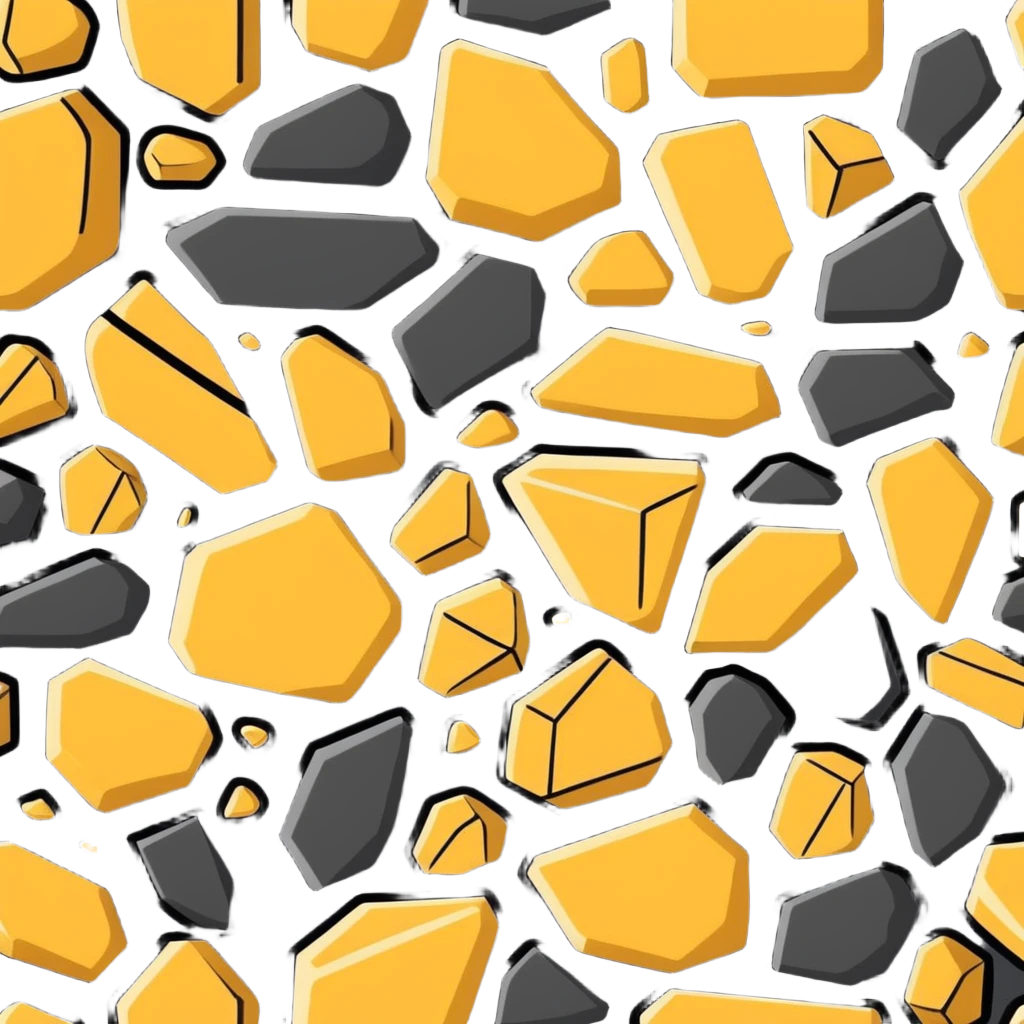 Gold rocks emoji