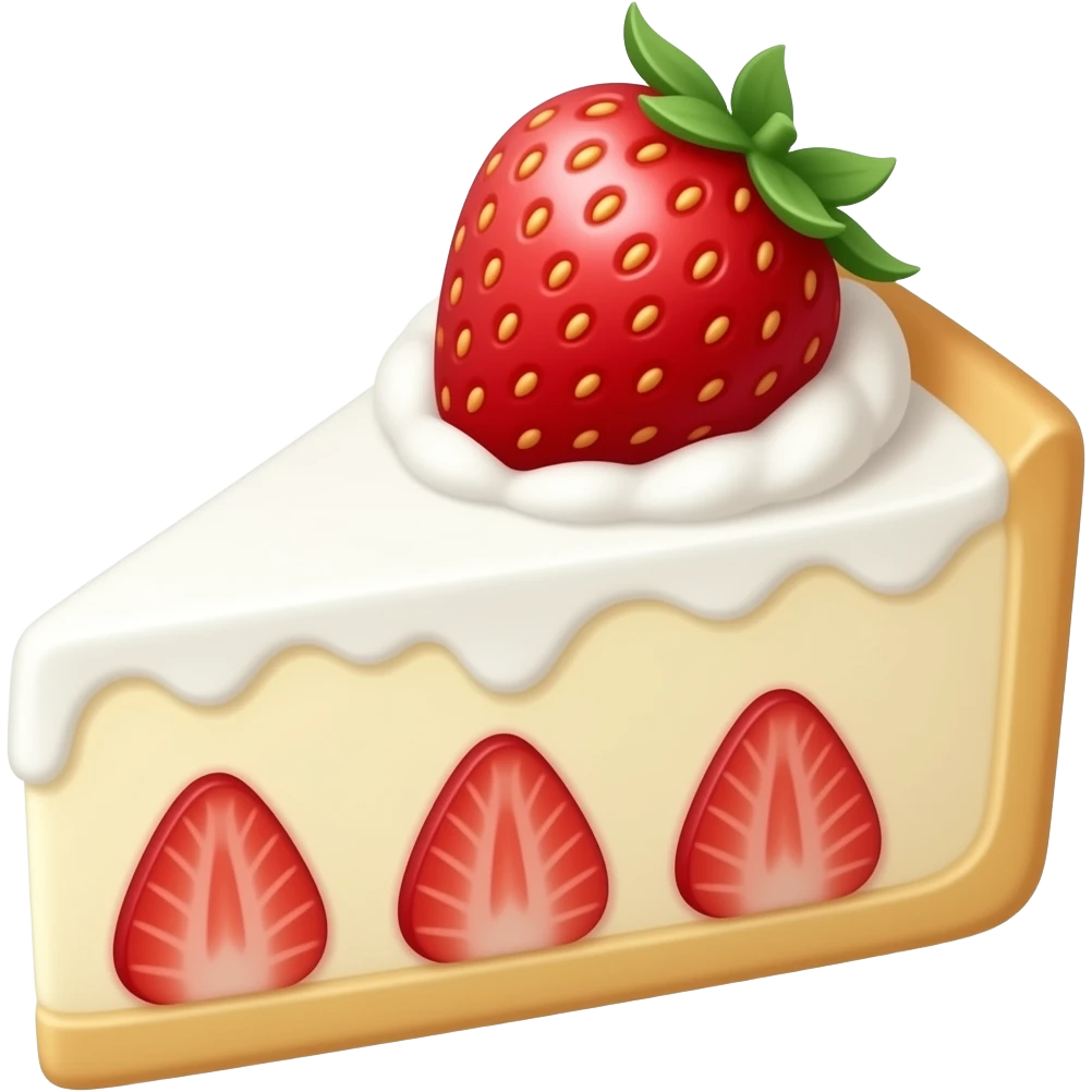 Strawberry cheesecake emoji