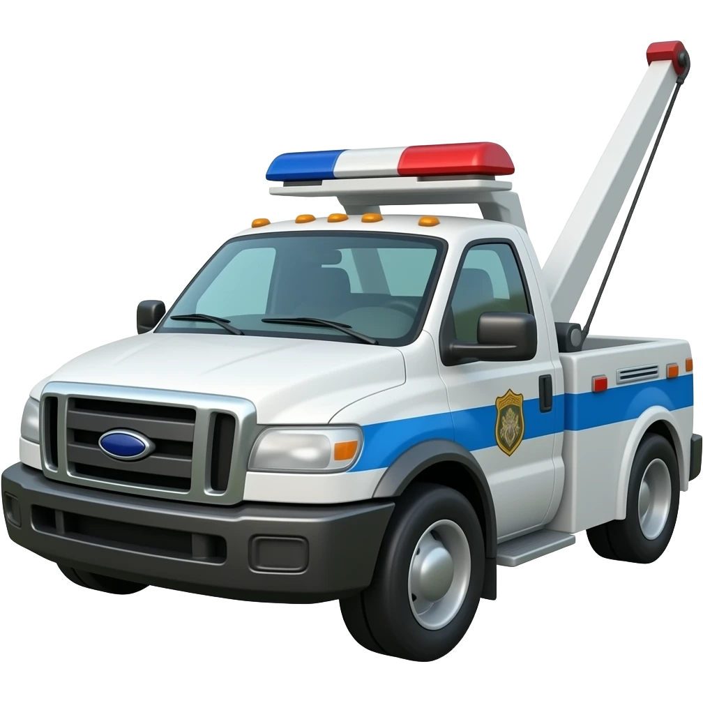 Police Tow Truck Emoji emoji