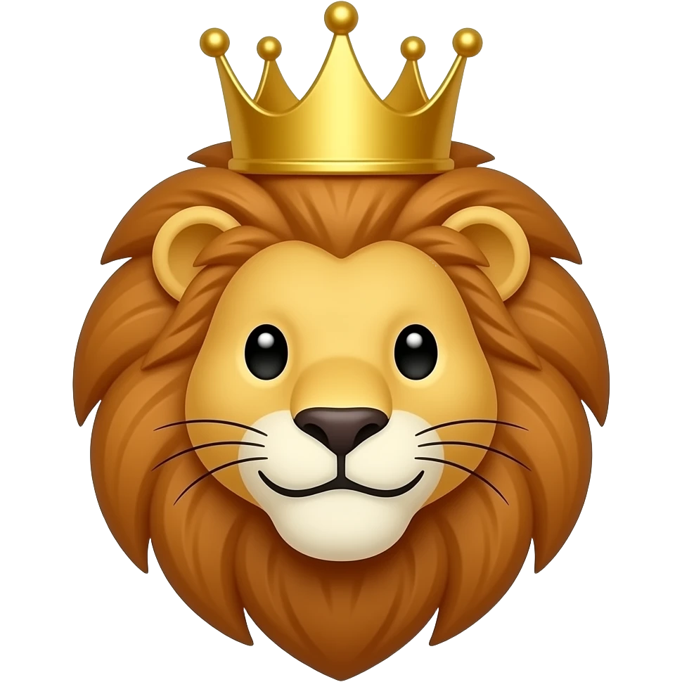 Super duper and sweet lion King emoji emoji