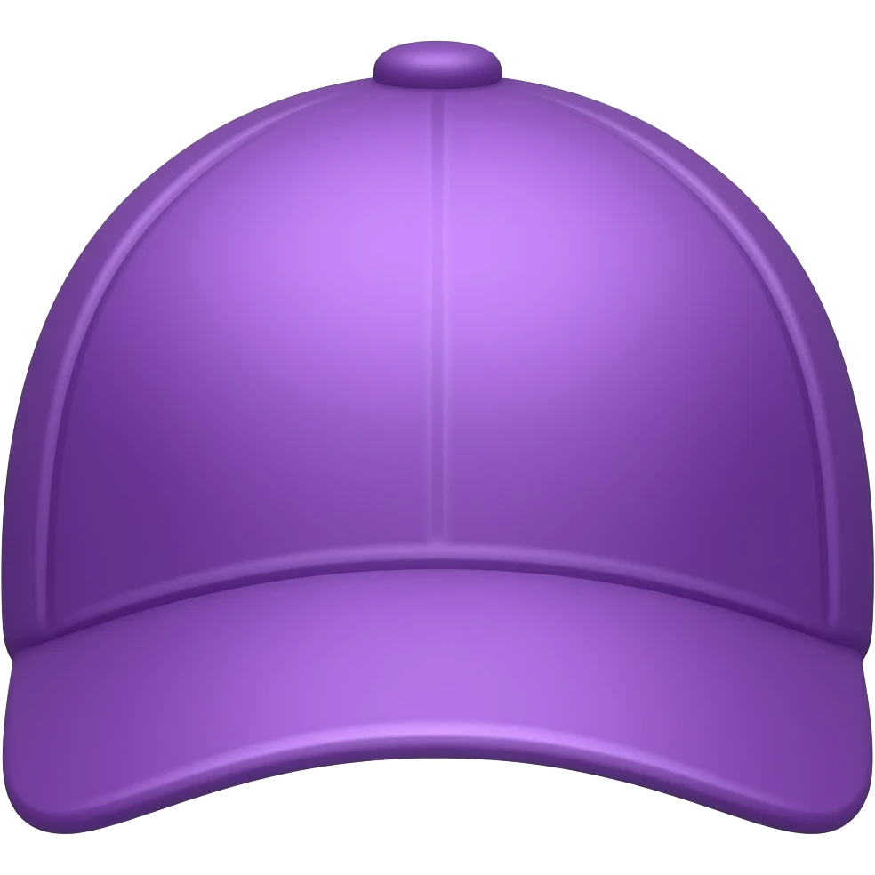 A purple cap emoji